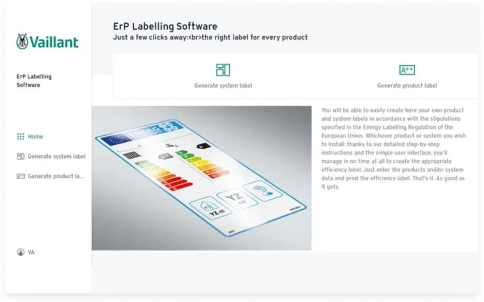 Je veux la fiche ou l'étiquette du label ErP