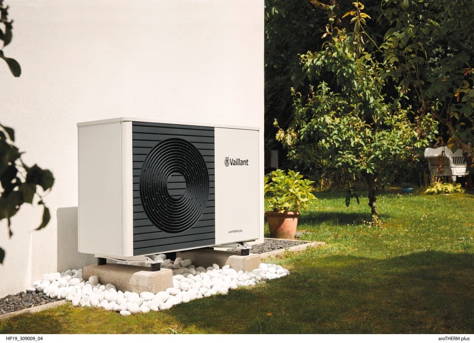 Pompe à Chaleur aroTHERM plus Vaillant en vue d'ambiance extérieure