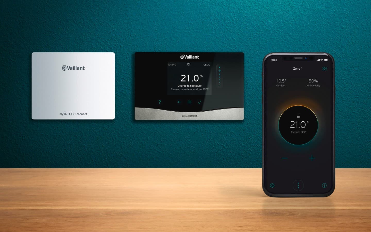 Pilotage du régulateur sensoCOMFORT via un smartphone grâce à la passerelle myVAILLANT connect