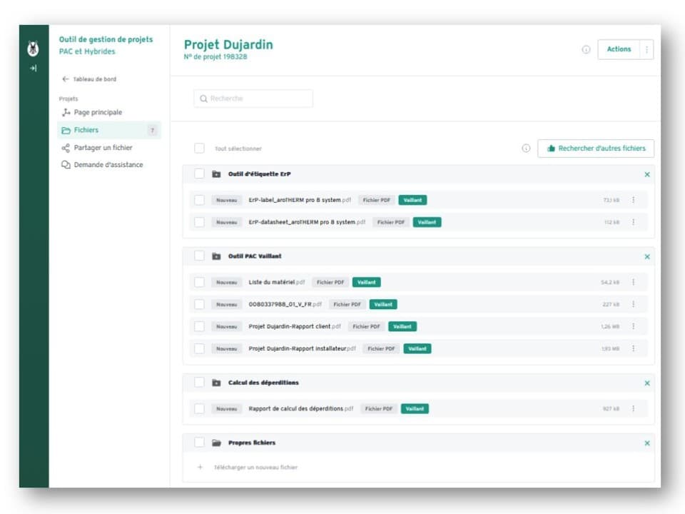 Outil de gestion de projet PAC et hybride - Documents