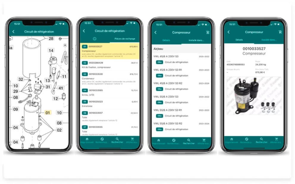Catalogue pièces détachées